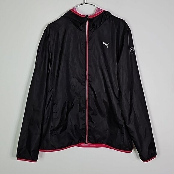 Puma large black and pink light jacket - Picture 1 of 6